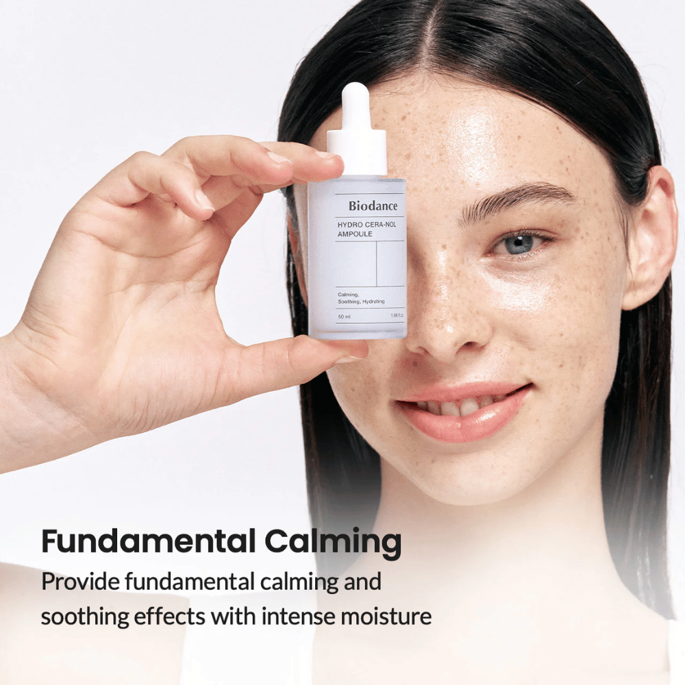 Biodance Hydro Cera-Nol Ampoule – Beroligende og intensiv fugtning.

💧 Dyb fugtighed – Forhindrer tørhed og styrker hudens fugtbarriere.
🌿 Beroligende effekt – Reducerer irritation og rødme for følsom hud.
🛡️ Beskytter huden – Forbedrer elasticitet og styrker hudbarrieren.

Perfekt til en afbalanceret, fugtet og strålende hud!