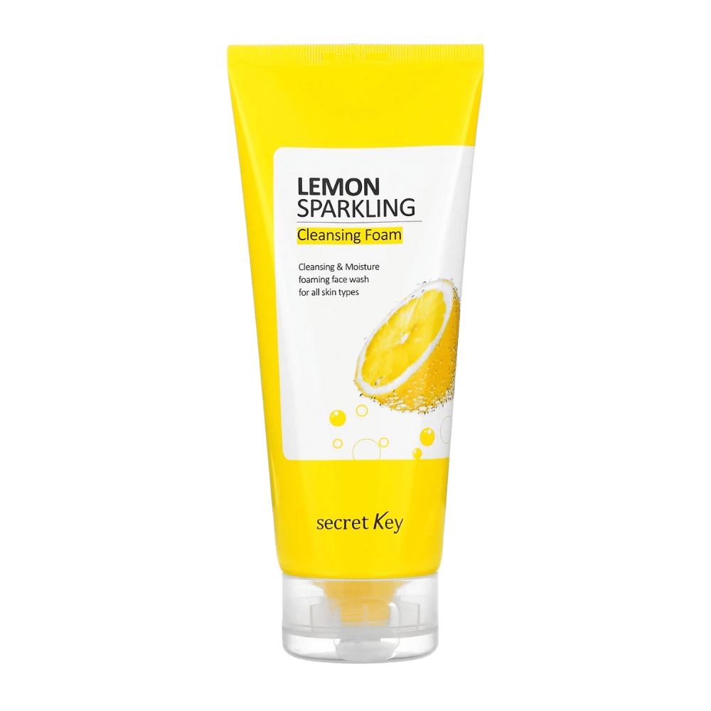 Secret Key Lemon Sparkling Cleansing Foam – mild ansigtsrens med citron og kulsyreholdigt vand til alle hudtyper.