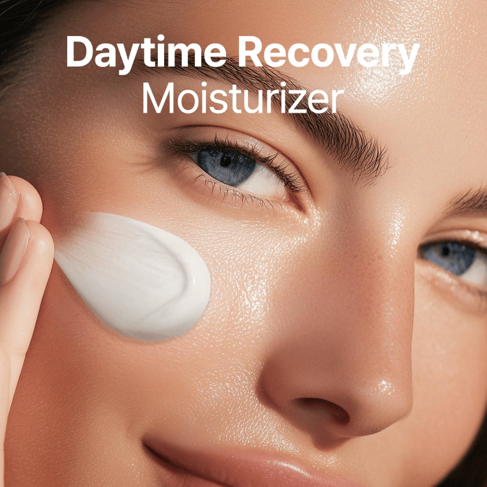 Purito Luminous Ceramide Moisturizer påføring – ceramidcreme, der hjælper med at fugte huden i dybden, berolige tør hud og forbedre hudens elasticitet.