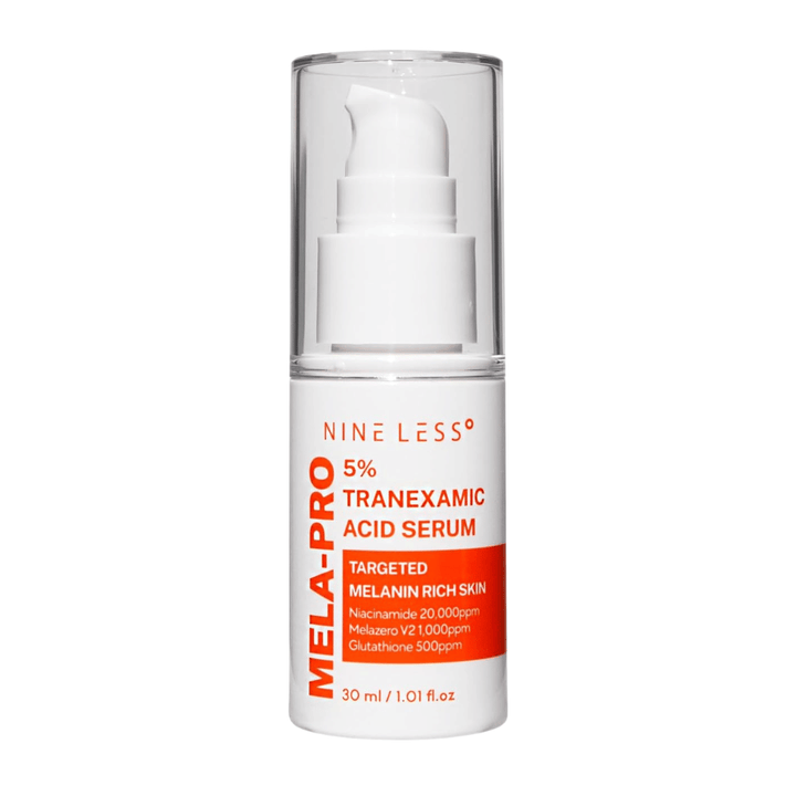 NINE LESS MELA-PRO 5% Tranexamic Acid Serum 30 ml, koreansk serum mod pigmentpletter og ujævn hudtone.