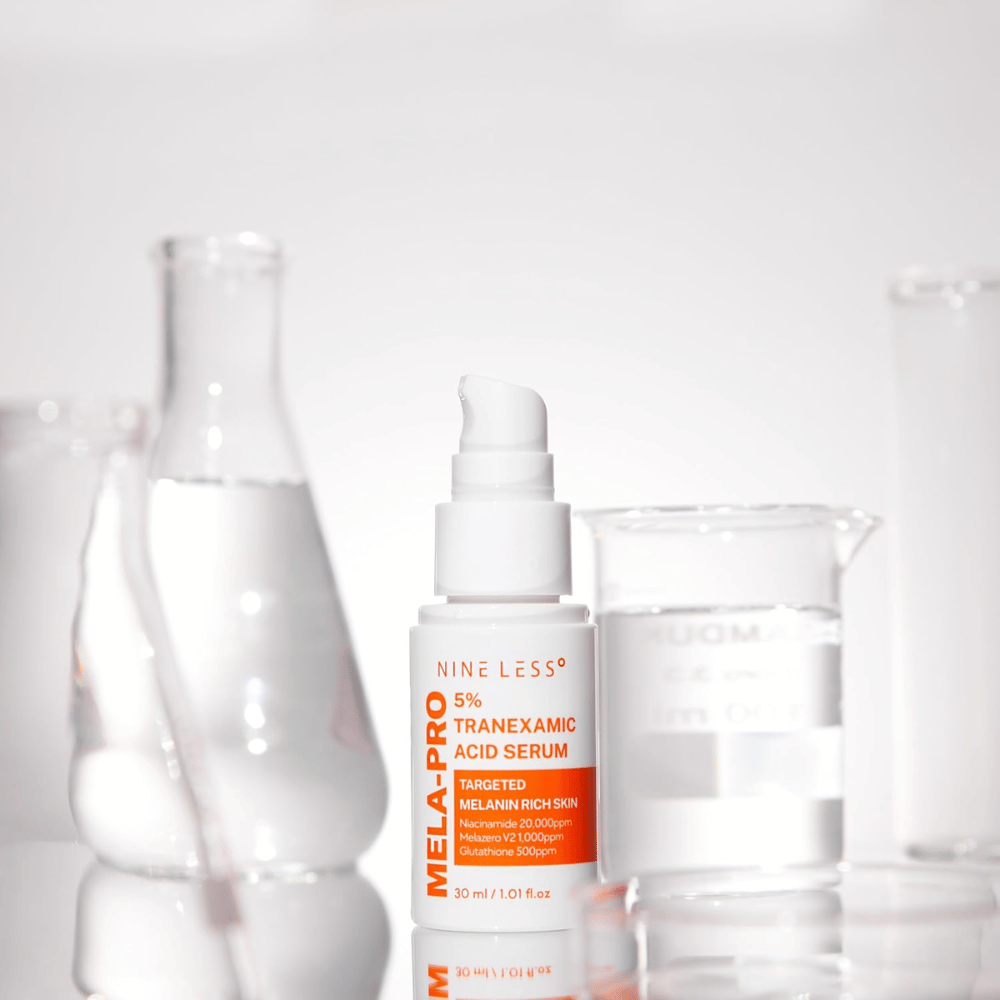 NINE LESS MELA-PRO 5% Tranexamic Acid Serum med tranexaminsyre og niacinamid, udjævnende ansigtsserum for klarere hud.
