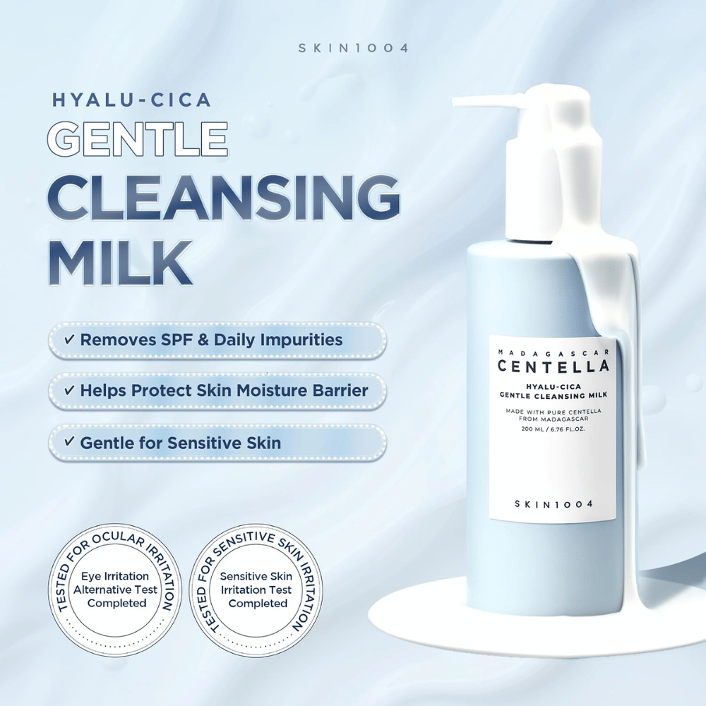 SKIN1004 Madagascar Centella Hyalu-Cica Gentle Cleansing Milk – skånsom rensemælk til sensitiv hud