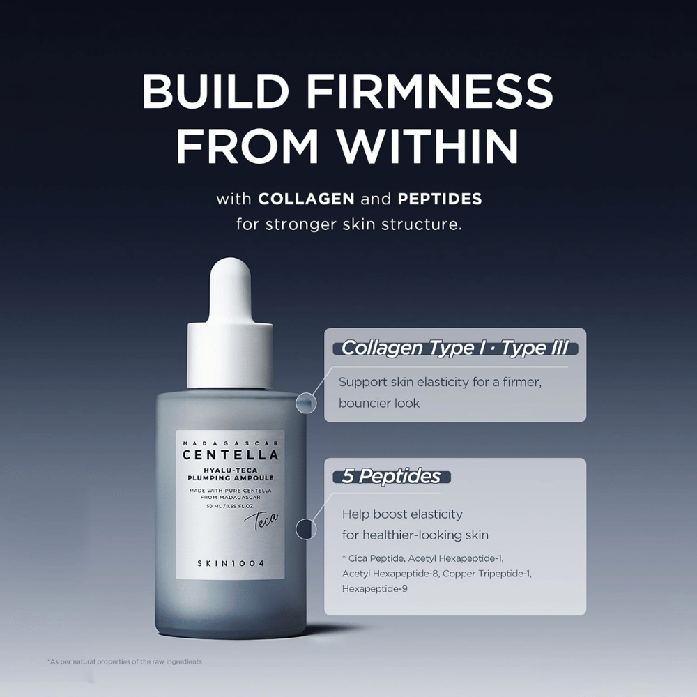 2. SKIN1004 Madagascar Centella Hyalu-Teca Plumping Ampoule – kollagen type I og III samt fem peptider til forbedret hudelasticitet
