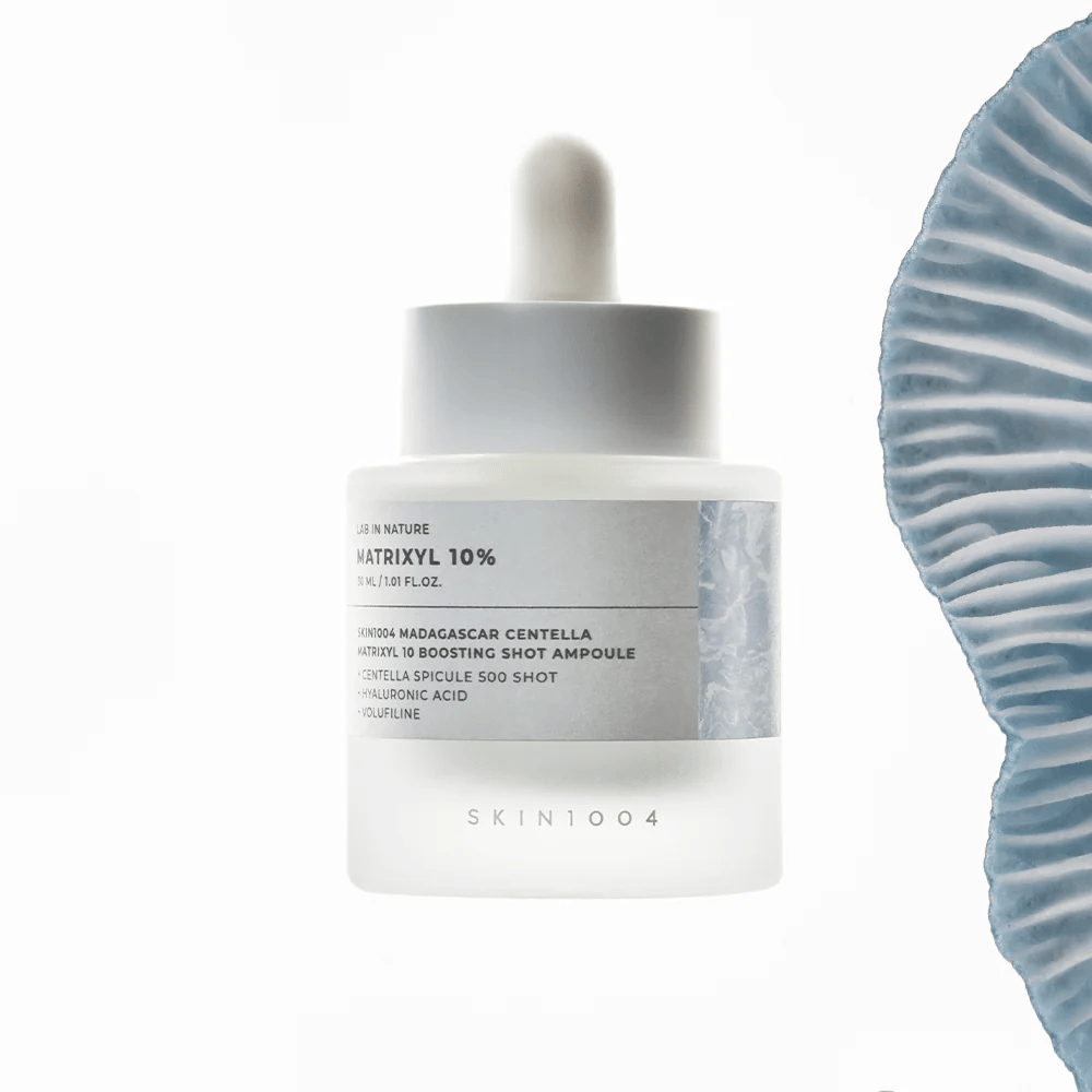 SKIN1004 Madagascar Centella Matrixyl 10 Boosting Shot Ampoule – koreansk serum med 10 % Matrixyl og centella asiatica for fastere hud, forbedret elasticitet og intensiv fugtgivning.