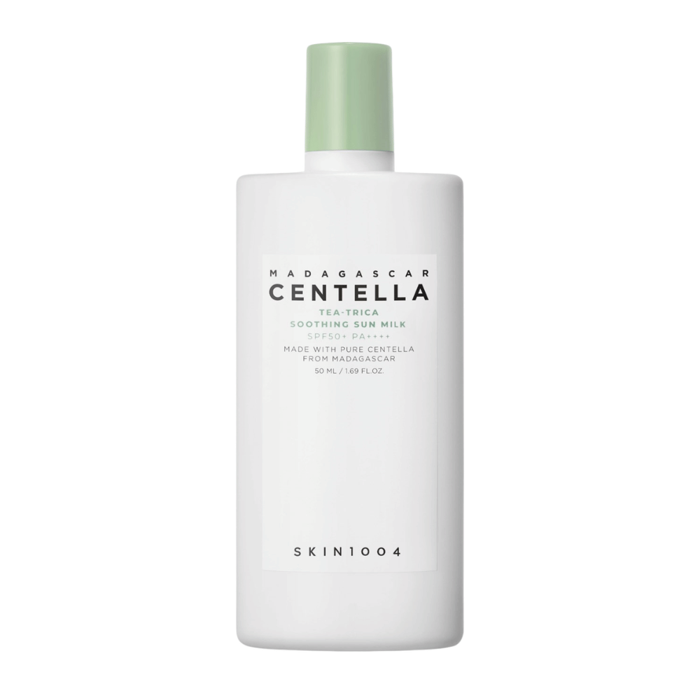SKIN1004 Madagascar Centella Tea-Trica Soothing Sun Milk SPF50+ PA++++ solcreme med Centella Asiatica og Tea Tree