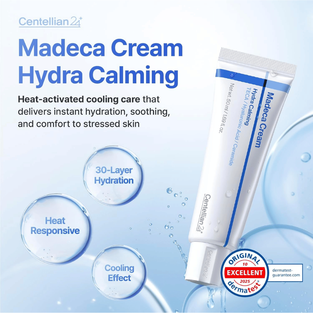 4. Centellian24 Madeca Cream Hydra Calming 50ml – kølende ansigtscreme med hyaluronsyre og ceramider