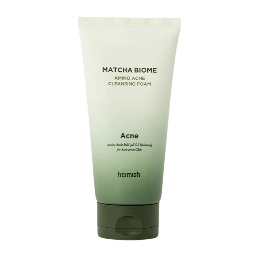 Heimish Matcha Biome Amino Acne Cleansing Foam – koreansk ansigtsrens til akne-udsat og følsom hud med matcha og aminosyrer