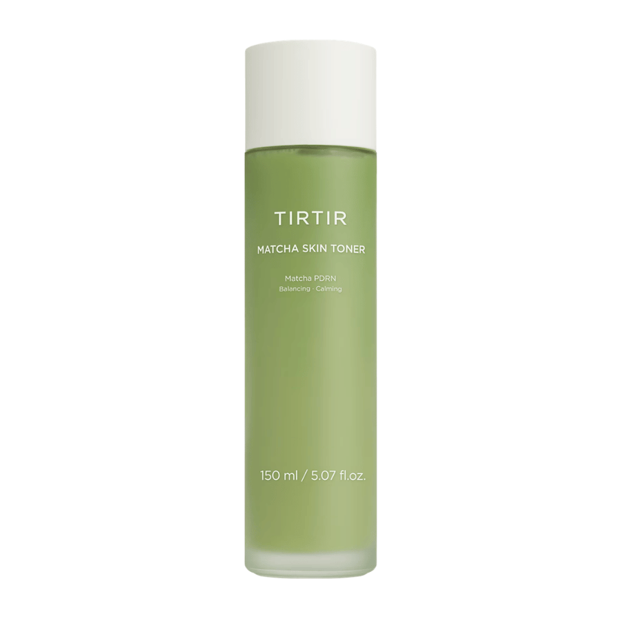 TIRTIR Matcha Skin Toner 150 ml som beroliger følsom hud, fugter effektivt og forbedrer hudens balance og glød.
