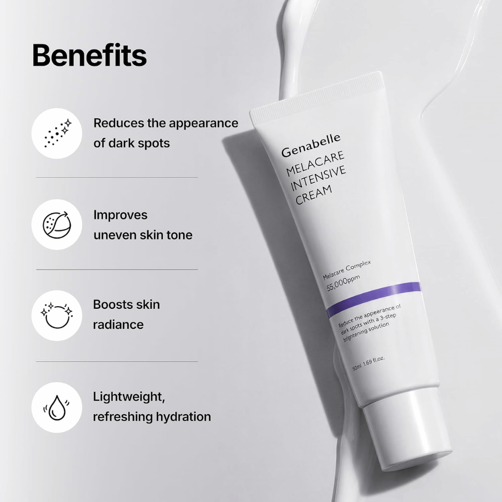 2. Genabelle Melacare Intensive Cream – fugtgivende ansigtscreme, der modvirker synlige mørke pletter, ujævn hudtone og giver glød