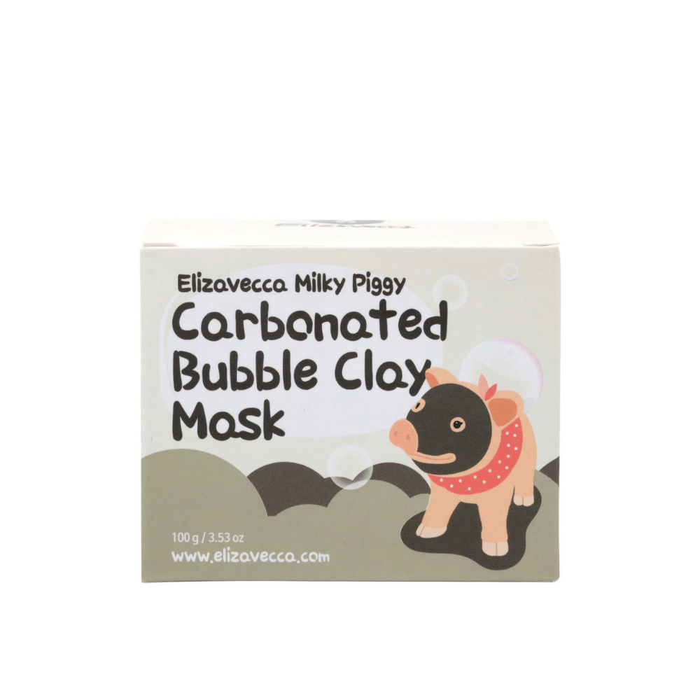 Elizavecca Milky Piggy Carbonated Bubble Clay Mask 100 g – koreansk boblemaske med kulsyre og ler, der dybderenser porerne og fjerner overskydende talg.