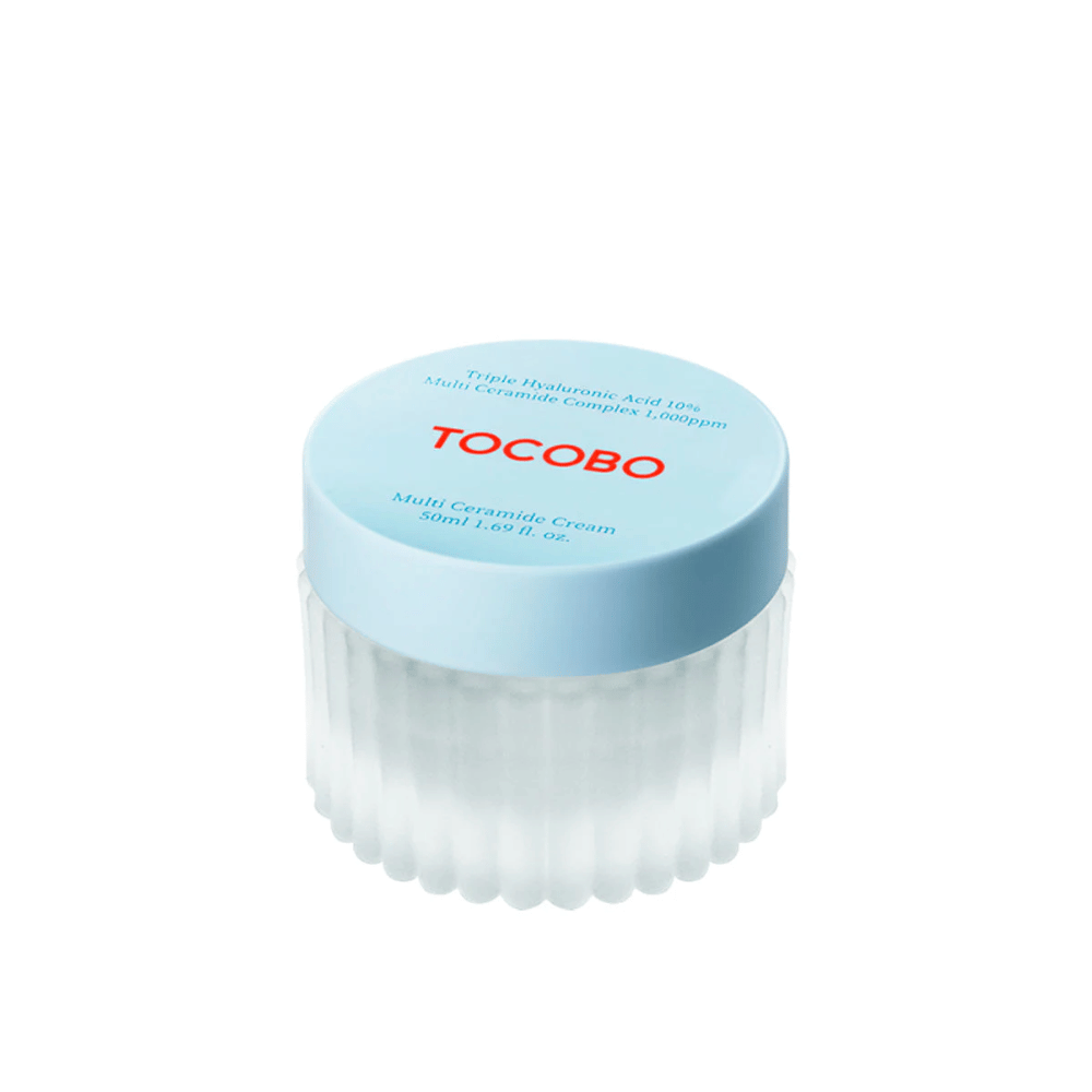 Billedet viser TOCOBO Multi Ceramide Cream, en hudcreme designet til at nære og fugte huden.