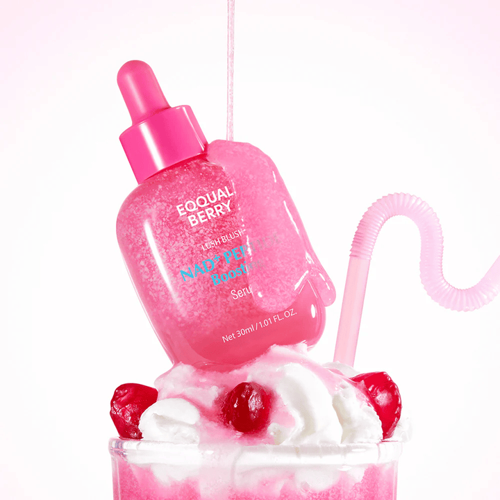 EqualBerry Lush Blush NAD+ Peptide Boosting Serum med peptider – fugtgivende og opstrammende ansigtsserum 30 ml