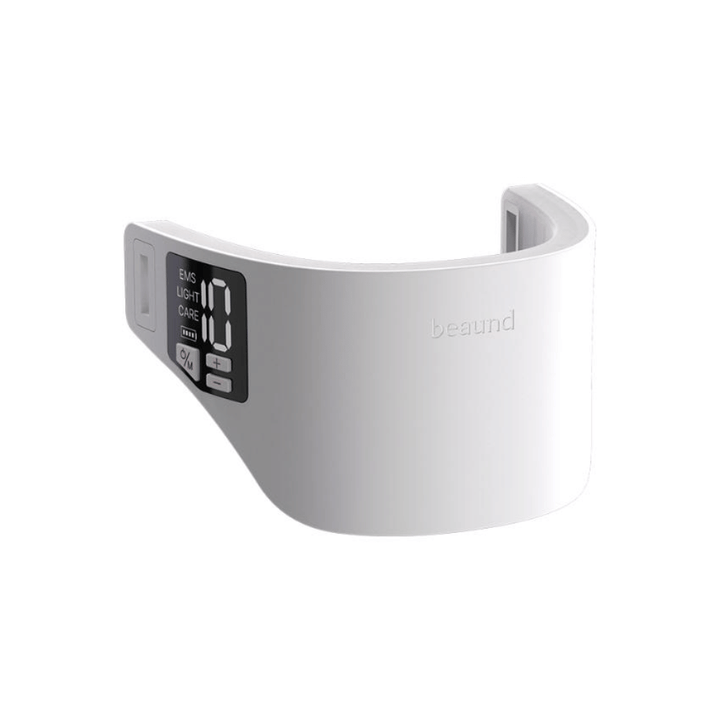 Produktbillede af Beaund Neckcera uden rem. Den ergonomisk formede halsenhed er designet til at sidde behageligt omkring halsområdet under behandling.
