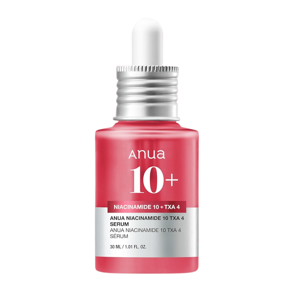Anua Niacinamide 10% + TXA 4% Serum er et kraftfuldt, parfumefrit serum, der balancerer hudtonen, reducerer ujævnheder og giver en strålende glød.