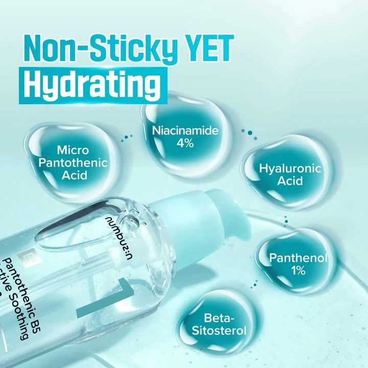 numbuzin No.1 Pantothenic B5 Serum med 4% niacinamid, 1% panthenol og hyaluronsyre – fugtgivende og talgbalancerende serum mod bumser