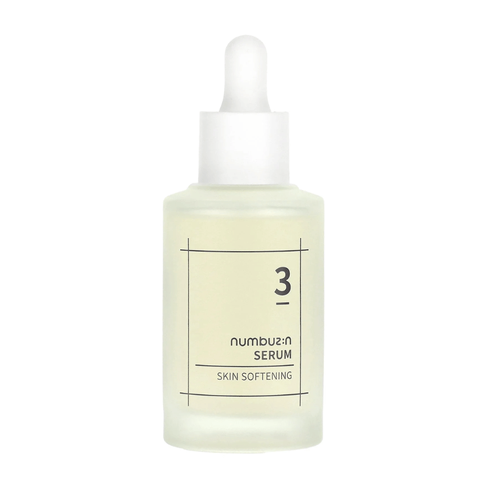Flaske med numbus:in No.3 Serum, til blødgøring af huden.