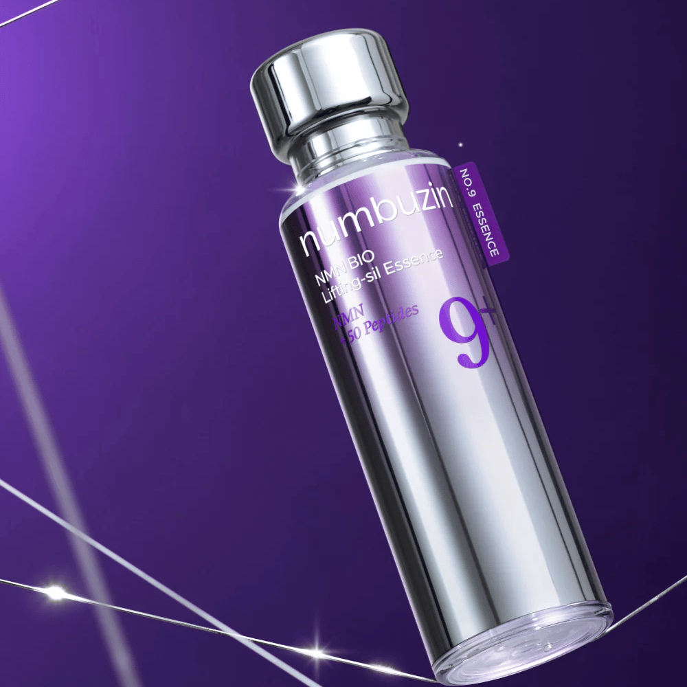 Numbuzin No.9 NAD+ Bio Lifting-sil Essence – luksuriøs anti-age essens med 50 peptider og NAD+ for fastere og mere ungdommelig hud.