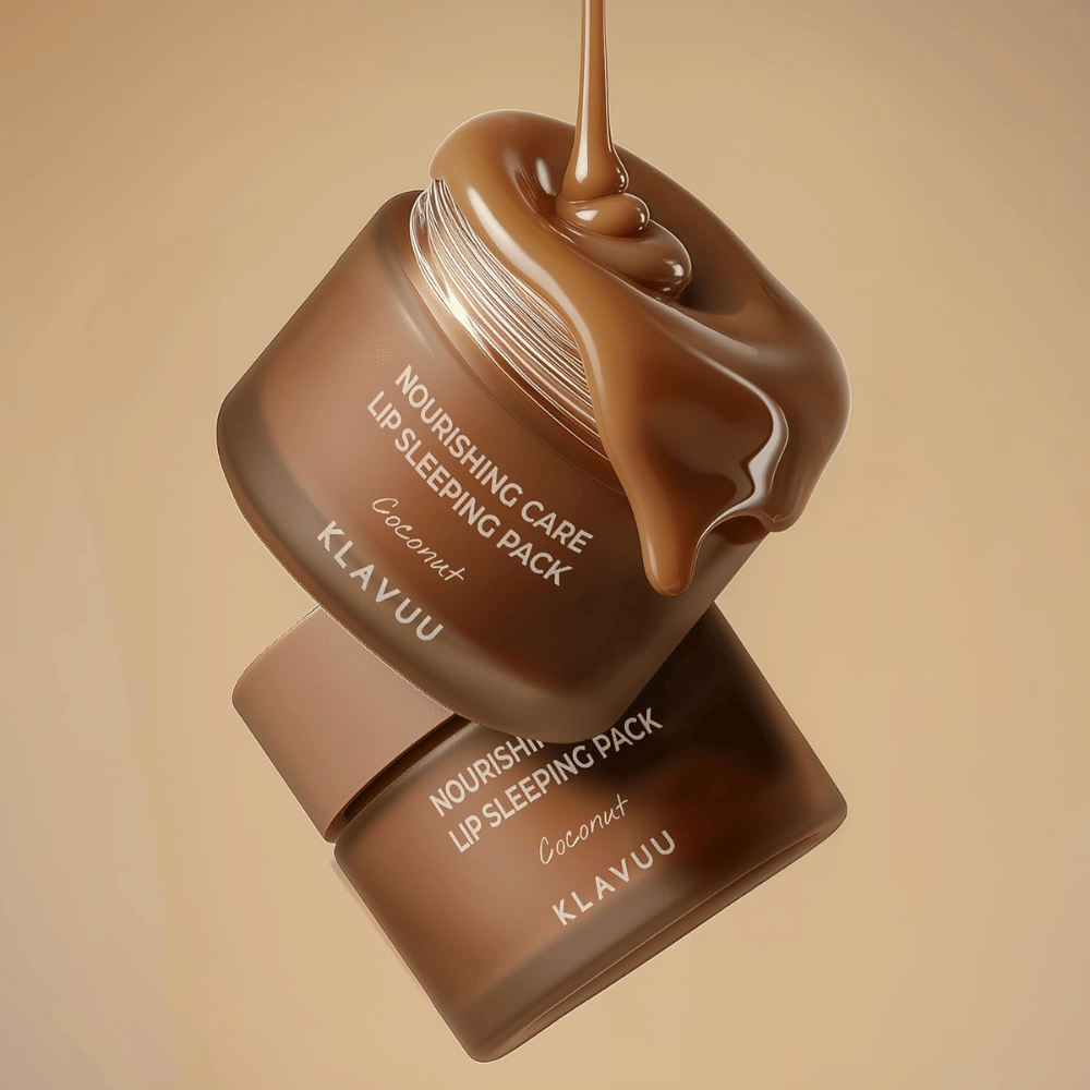 KLAVUU Nourishing Care Lip Sleeping Pack Coconut – fugtgivende natmaske til læberne med kokos, som blødgør tørre og sprukne læber.