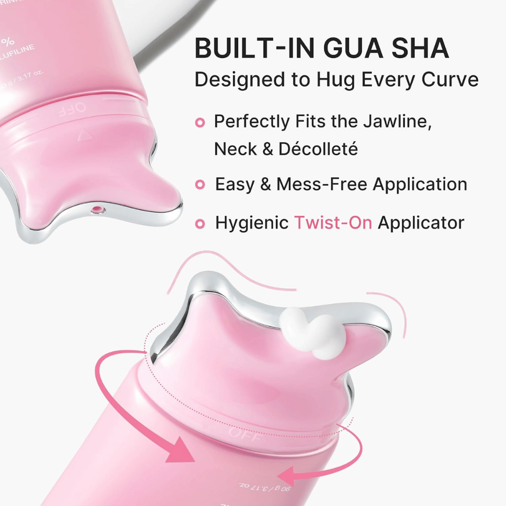 2. Medicube PDRN Collagen Gua Sha Neck Wrinkle Cream – indbygget gua sha-applikator til hals, kæbelinje og décolleté