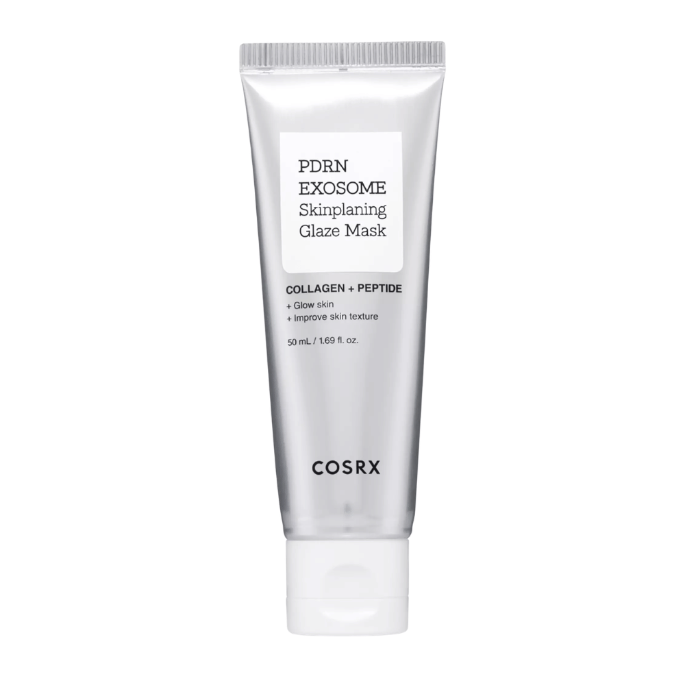 COSRX PDRN EXOSOME Skinplaning Glaze Mask – ansigtsmaske med PDRN og peptider, som fugter, udjævner hudstrukturen og giver glow.