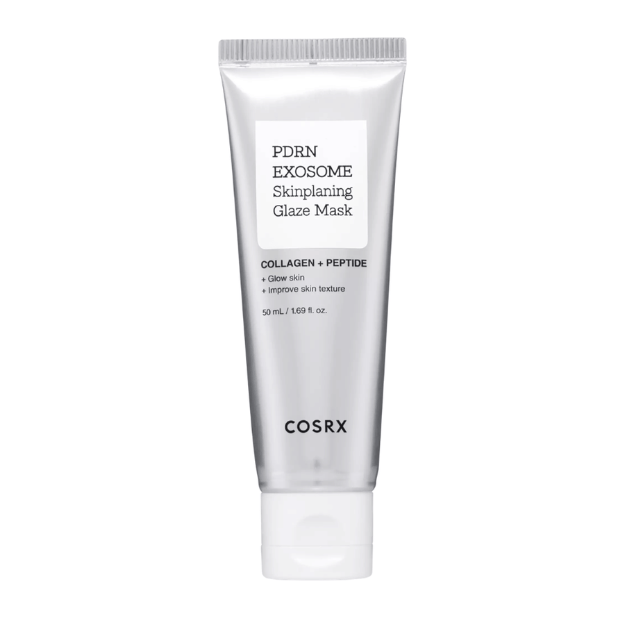 COSRX PDRN EXOSOME Skinplaning Glaze Mask – ansigtsmaske med PDRN og peptider, som fugter, udjævner hudstrukturen og giver glow.