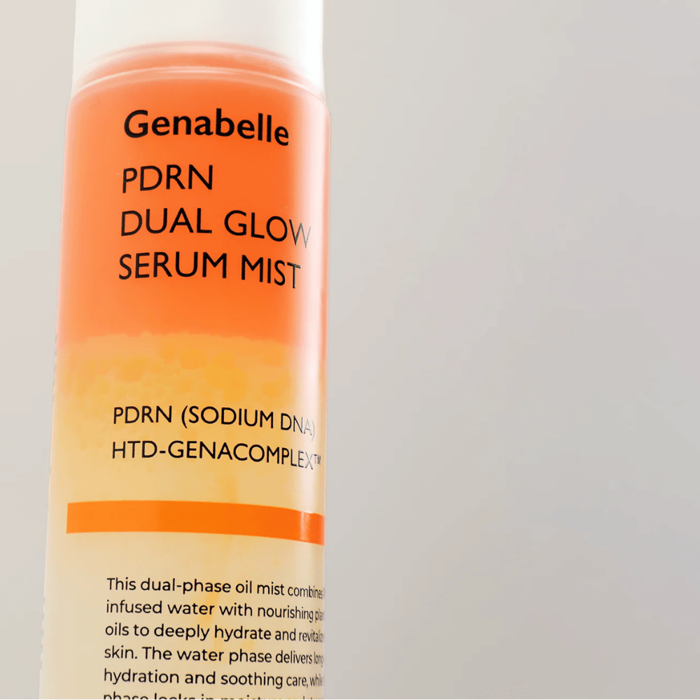Genabelle PDRN Dual Glow Serum Mist med PDRN og HTD-GENACOMPLEX til fugtet hud