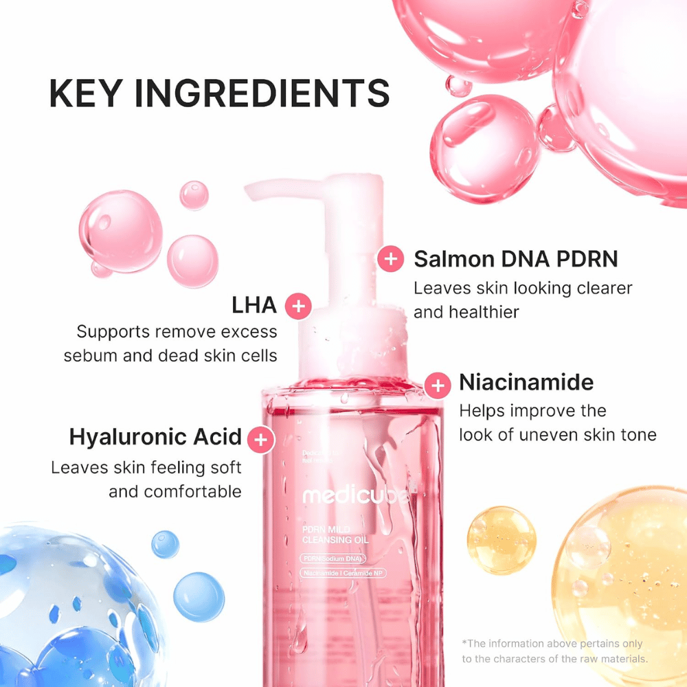 3. Medicube PDRN Mild Cleansing Oil – med PDRN, LHA, niacinamid og hyaluronsyre til rensning og hudpleje