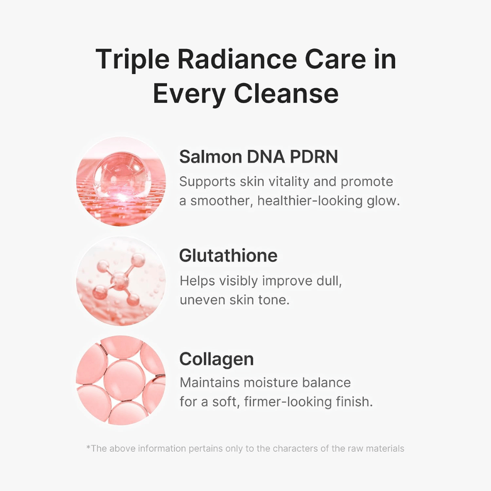Medicube PDRN Pink Glutathione Capsule Cleansing Foam med PDRN, glutathion og kollagen for ren, fugtet hud med glød