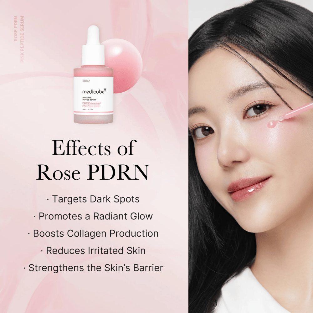 Effekter af Medicube Rose PDRN Pink Peptide Serum

🌟 Reducerer mørke pletter
✨ Giver huden en strålende glød
💖 Stimulerer kollagenproduktionen
🌿 Beroliger irriteret hud
🛡️ Styrker hudens barriere

Perfekt til en jævnere, fastere og mere strålende hud!