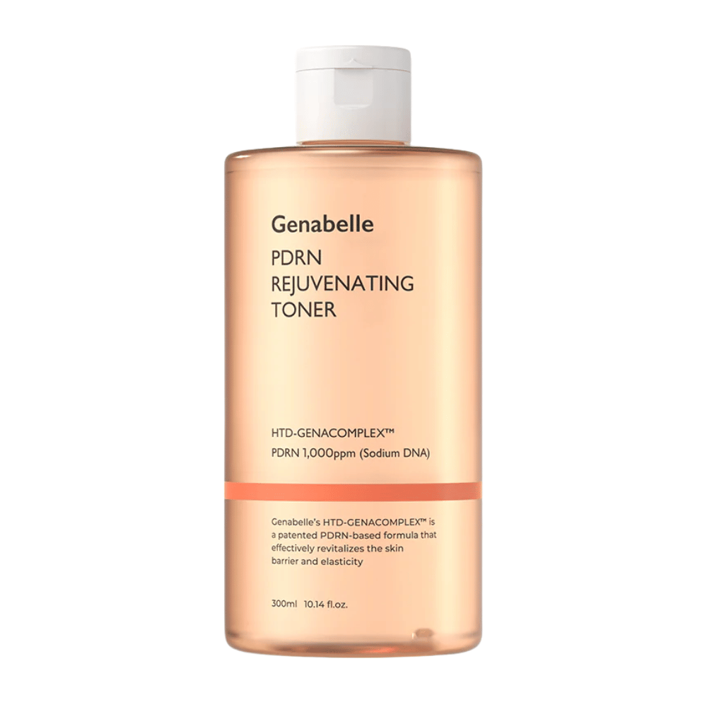 Genabelle PDRN Rejuvenating Toner 300 ml med PDRN og niacinamid for fugtet, blødere og mere elastisk hud.
