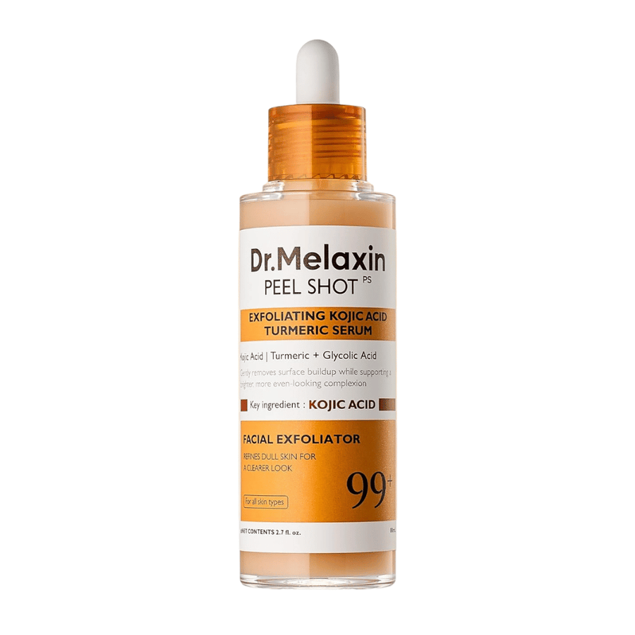 Dr Melaxin Peel Shot Kojic Acid Turmeric Serum 80 ml med peelingeffekt, som renser huden i dybden og forbedrer hudens glød