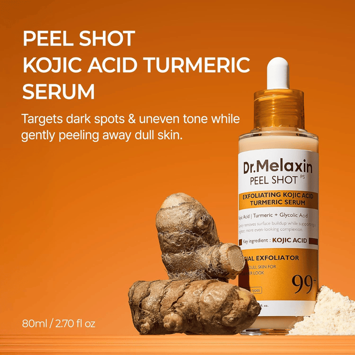 Dr Melaxin Peel Shot serum med niacinamid, som styrker hudbarrieren og giver en mere ensartet og klarere hudtone