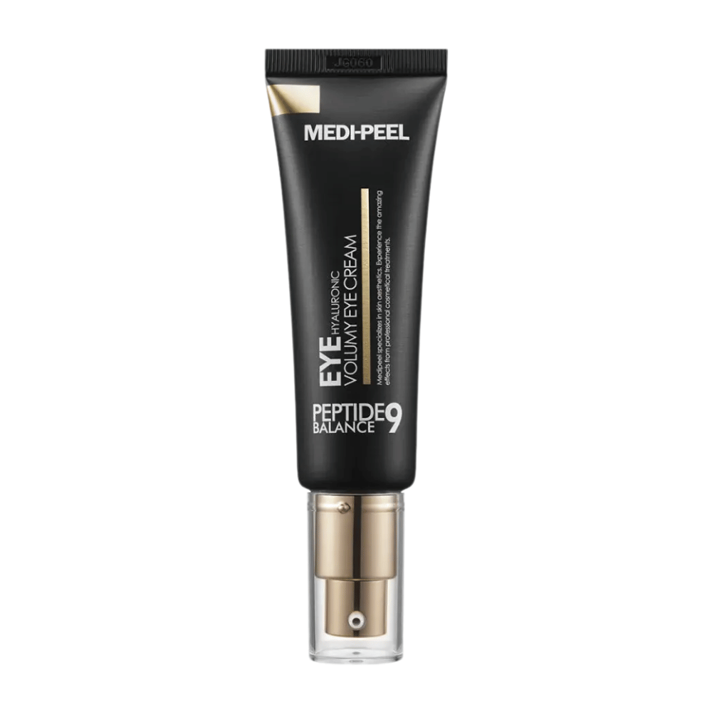 MEDI-PEEL Peptide 9 Hyaluronic Volumy Eye Cream produktbillede – koreansk øjencreme, der fugter dybt, styrker hudbarrieren og giver fastere hud omkring øjenområdet.