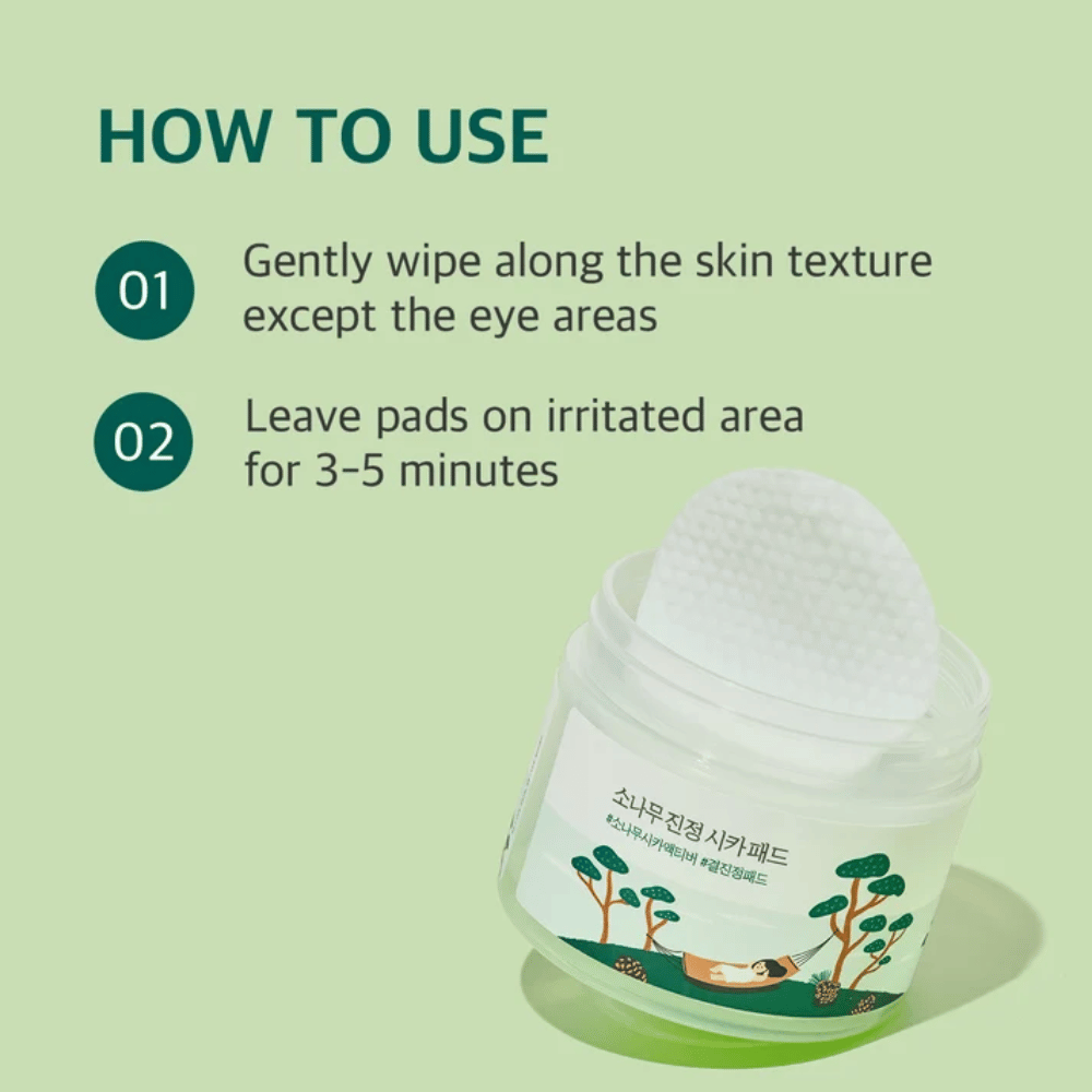 ROUND LAB Pine Calming Cica Pad – sådan bruger du padsene til at berolige og pleje huden