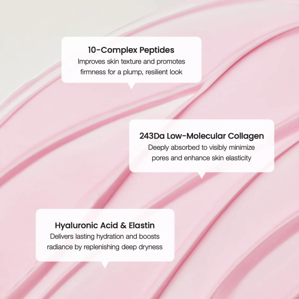 Biodance Collagen Peptide Cream med 10-kompleks peptider, lavmolekylært kollagen og hyaluronsyre for forbedret elasticitet og dyb fugt
