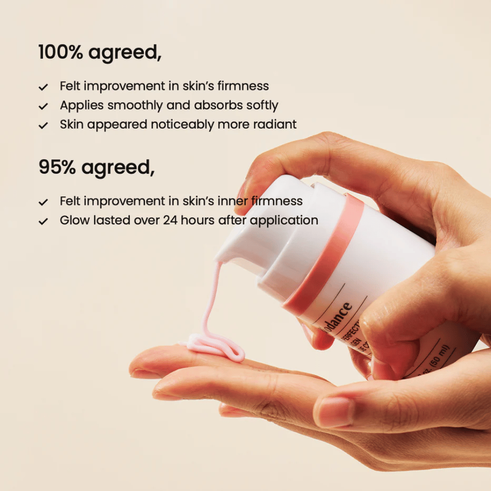 Biodance Pore Perfecting Collagen Peptide Cream tekstur og pumpefunktion – klinisk testet collagen peptide cream for fastere hud og langvarig glød