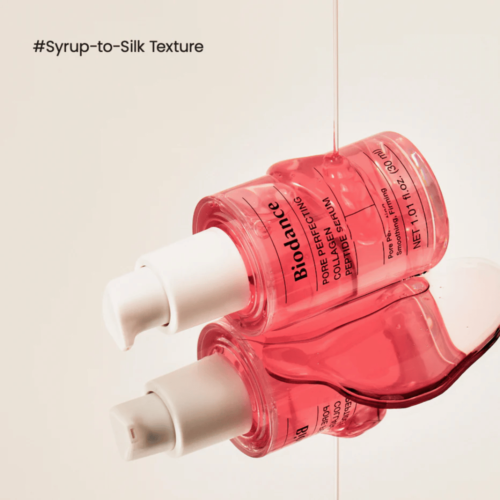 Biodance Pore Perfecting Collagen Peptide Serum med silkeblød tekstur – fugtgivende og opstrammende serum.