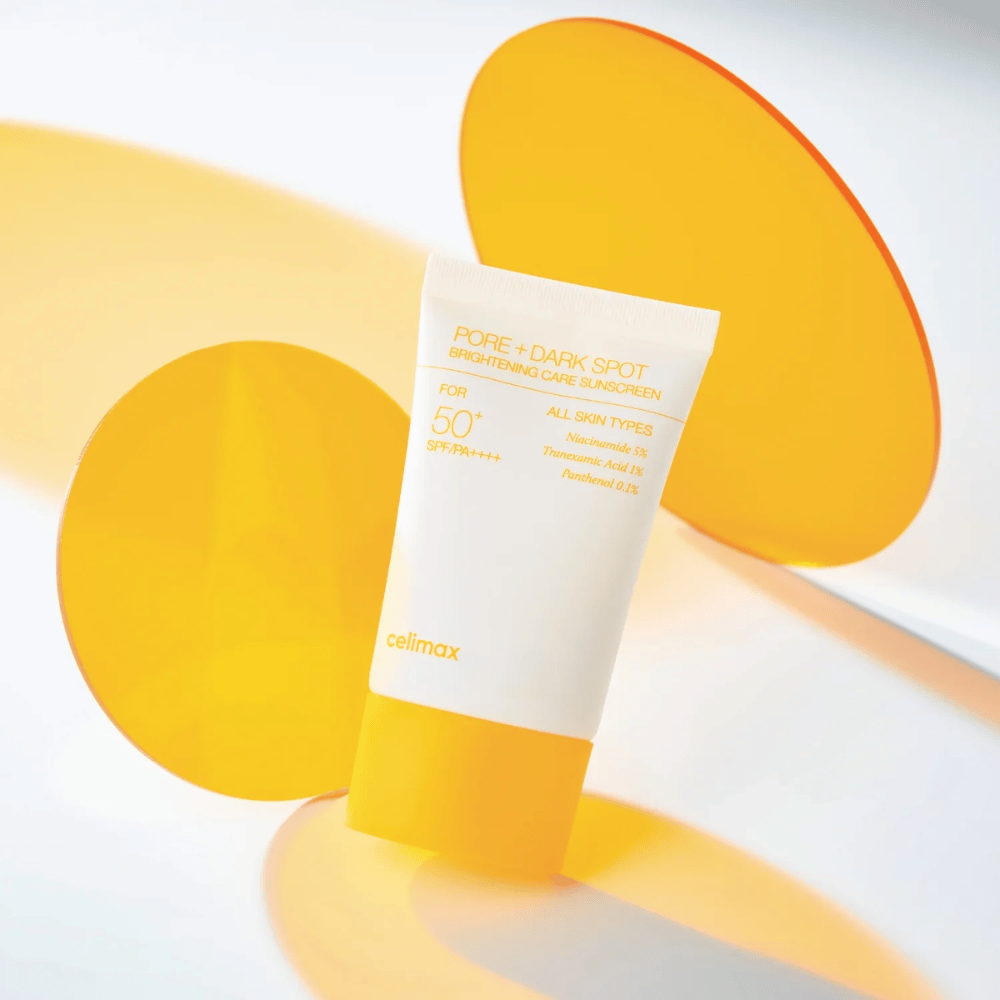Celimax Pore+Dark Spot Brightening Care Sunscreen SPF50+ PA++++ med niacinamid 5% og tranexaminsyre 1% – lysnende koreansk solcreme mod pigmentpletter og store porer