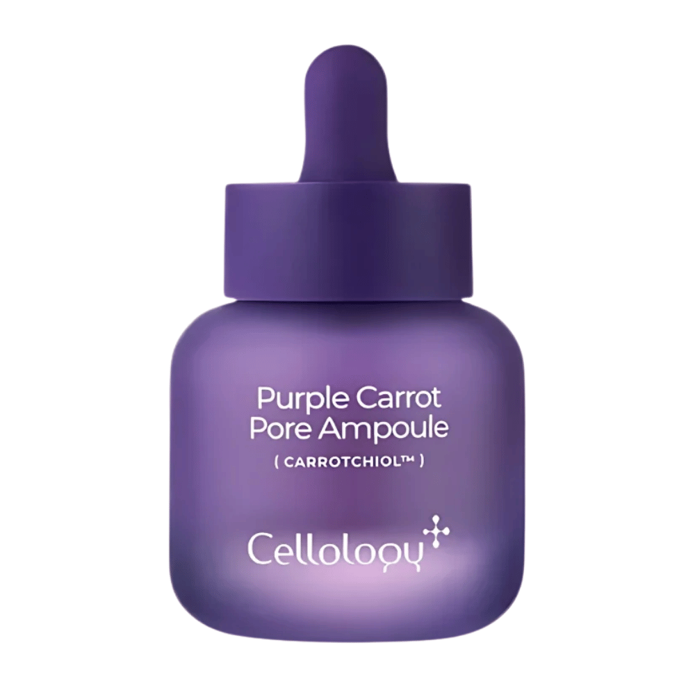 Cellology Purple Carrot Pore Ampoule med Carrotchiol – koreansk ampul til porepleje og en mere ensartet hudtekstur.