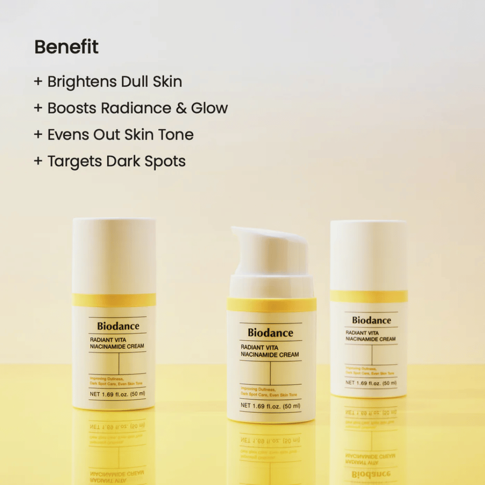 Biodance Radiant Vita Niacinamide Cream trio – ansigtscreme for glød og pigmentering