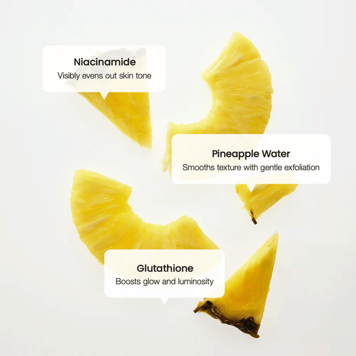 Biodance Radiant Vita Niacinamide Cream ingredienser – niacinamide, pineapple water og glutathione for jævn hudtone og øget glød