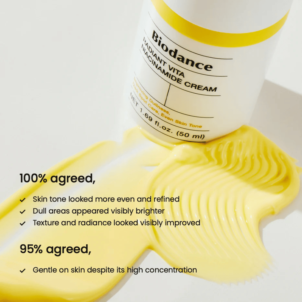 Biodance Radiant Vita Niacinamide Cream klinisk testet – lysere hud og jævnere hudtone