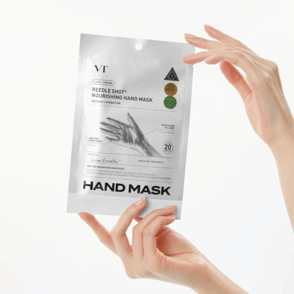 VT Cosmetics Reedle Shot Nourishing Hand Mask fugtgivende håndmaske med CICA og hyaluron til tørre hænder