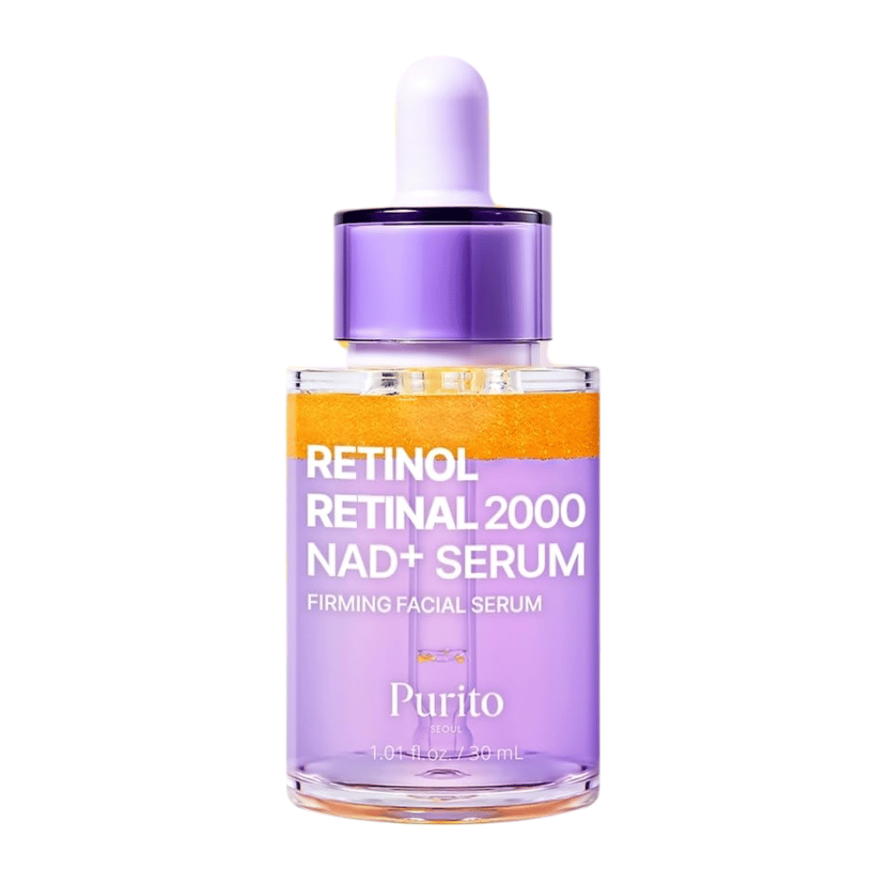 PURITO SEOUL Retinol Retinal 2000 NAD+ Serum 30 ml – opstrammende koreansk ansigtsserum med retinol, retinal og NAD+.