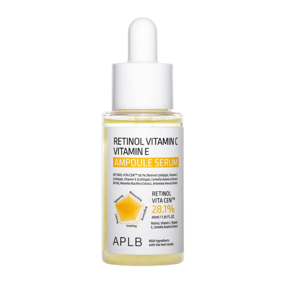 APLB Retinol Vitamin C Vitamin E Ampoule Serum 40 ml produktbillede mod hvid baggrund