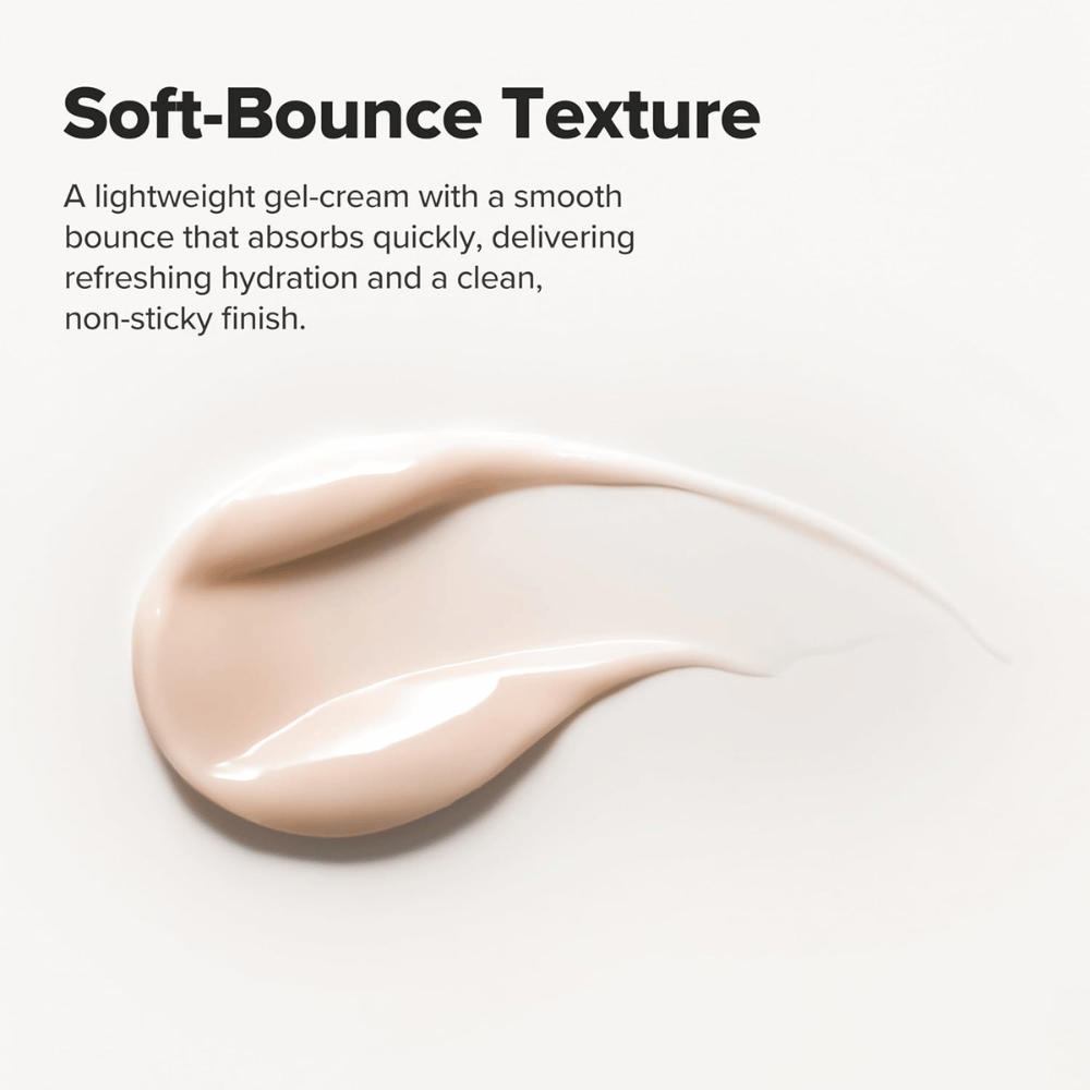 Beauty of Joseon Revive Firming Moisturizer cremet gel-tekstur, som absorberes hurtigt og giver fugtet hud med naturlig glød.