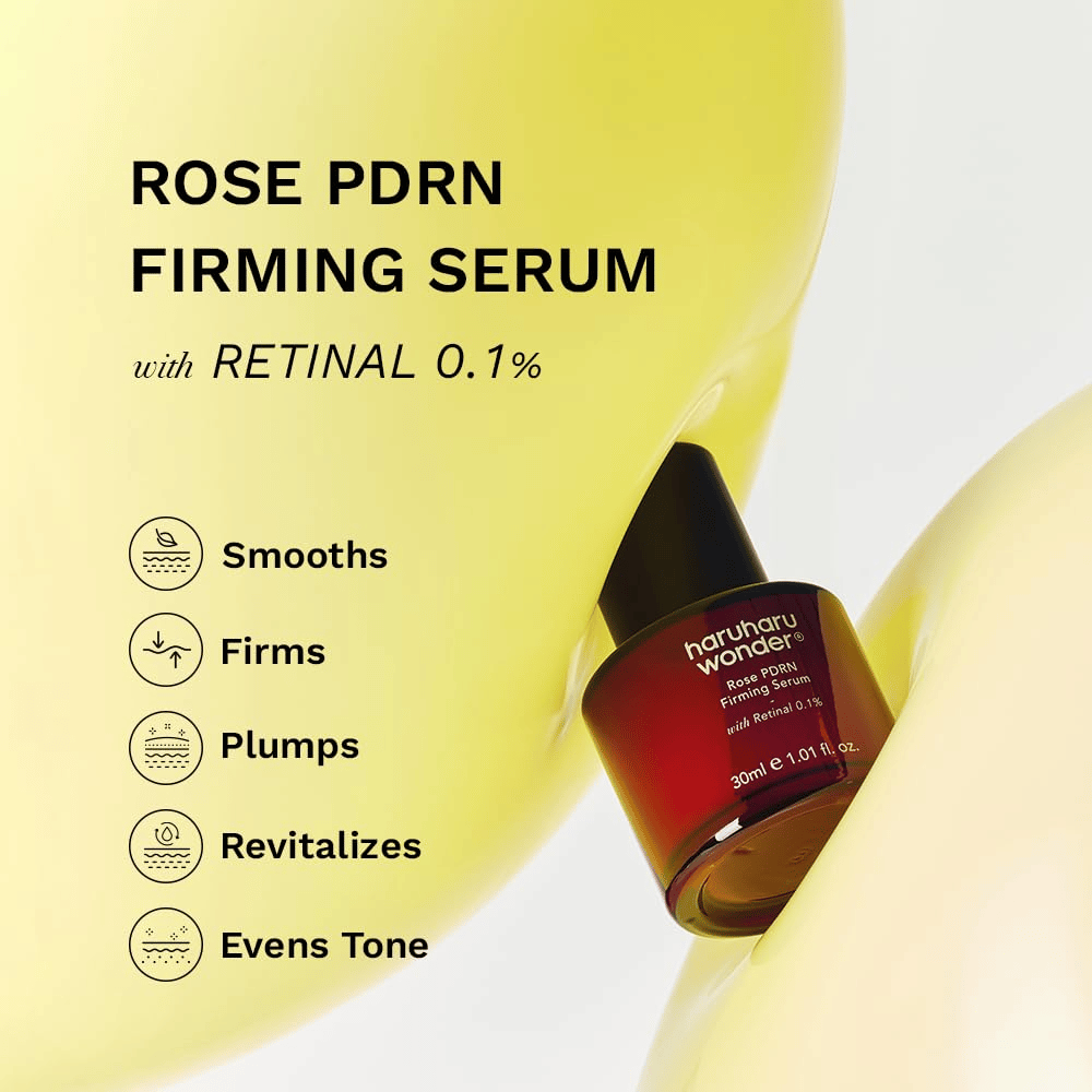 Haruharu Wonder Rose PDRN Firming Serum – udjævnende og opstrammende serum med retinal 0,1 %