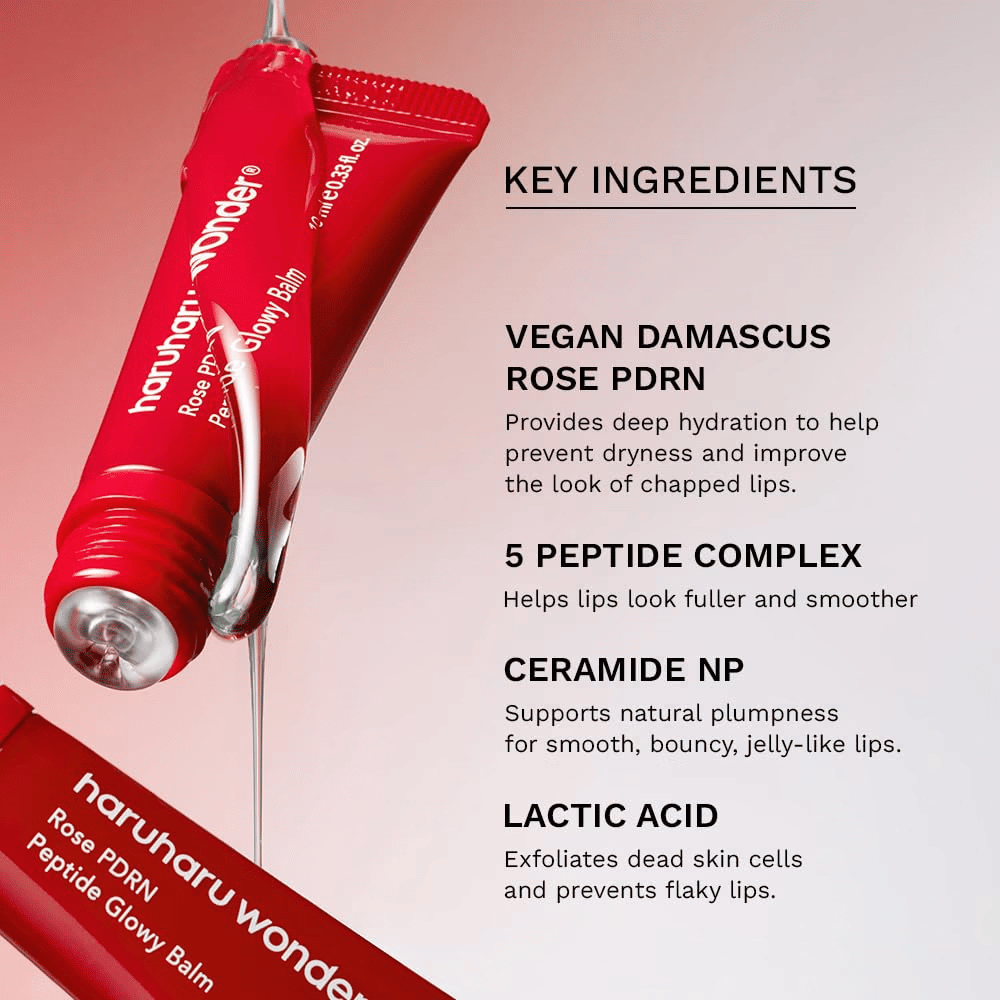 Haruharu Wonder Rose PDRN Peptide Glowy Balm med vegansk Rose PDRN, peptider, ceramid NP og mælkesyre