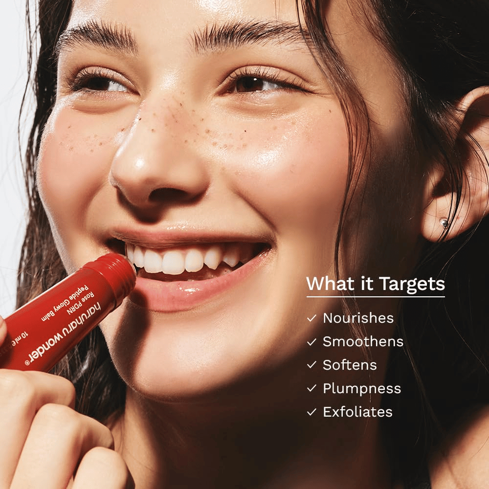 Haruharu Wonder Rose PDRN Peptide Glowy Balm – plejende læbepomade, der fugter, blødgør og giver en fyldigere følelse
