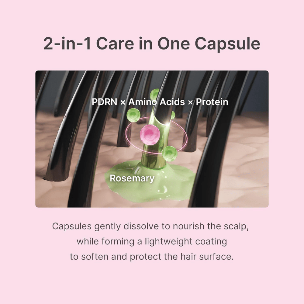 Medicube Rosemary PDRN Hair & Scalp Conditioner med rosmarin, PDRN og 19 aminosyrer, som plejer hår og hovedbund
